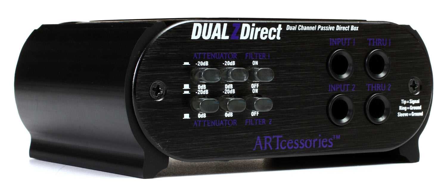 ART DUALZDirect 2-channel Passive DI Box for Active Bass, Electric and Acoustic Guitars