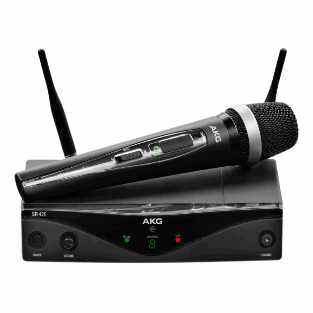 AKG WMS420 Vocal Set Band U2 Professional Wireless Microphone System, Handheld Mic, 614 - 630 MHz (WMS-420 / WMS 420) | AKG , Zoso Music