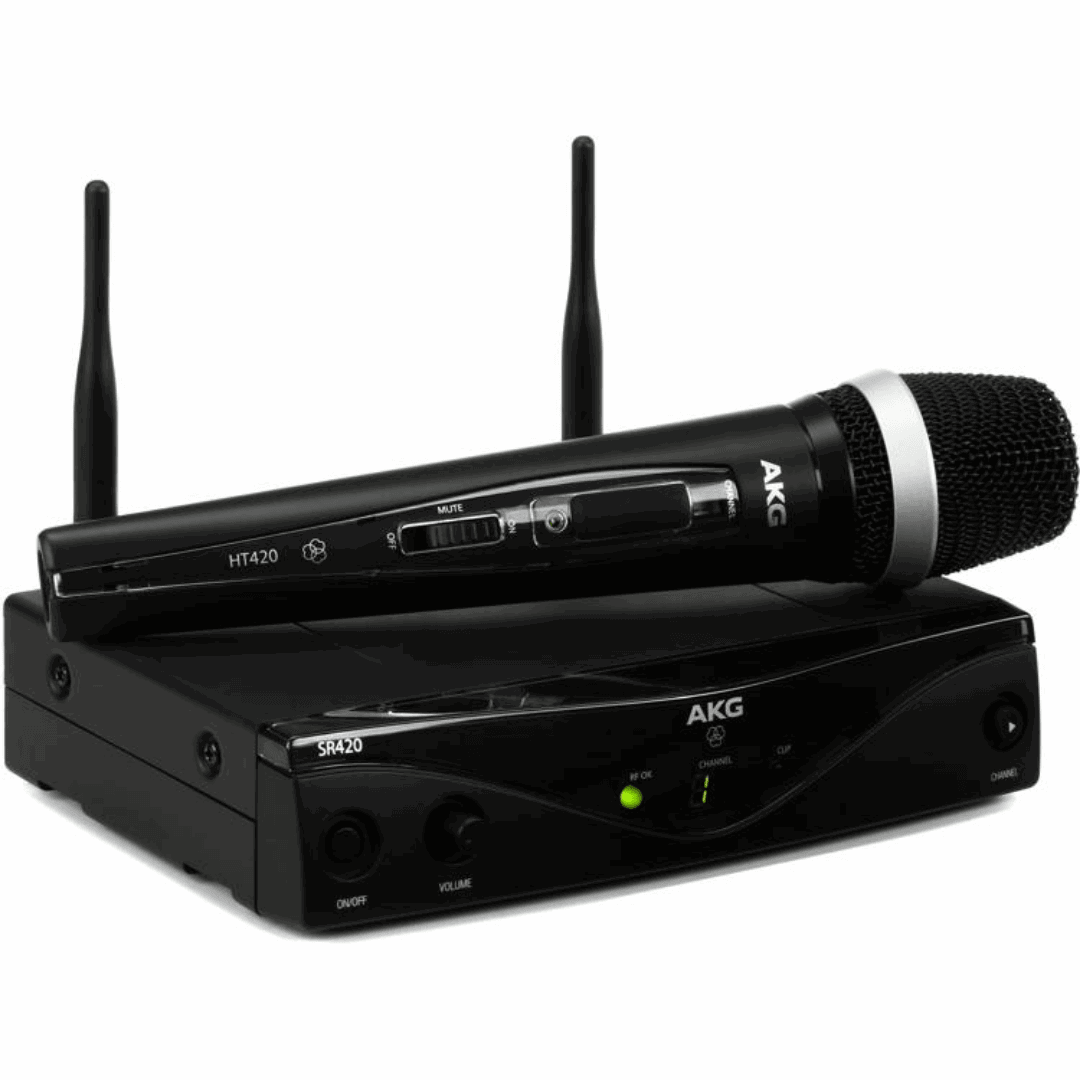 AKG WMS420 Vocal Set Band U2 Professional Wireless Microphone System, Handheld Mic, 614 - 630 MHz (WMS-420 / WMS 420) | AKG , Zoso Music