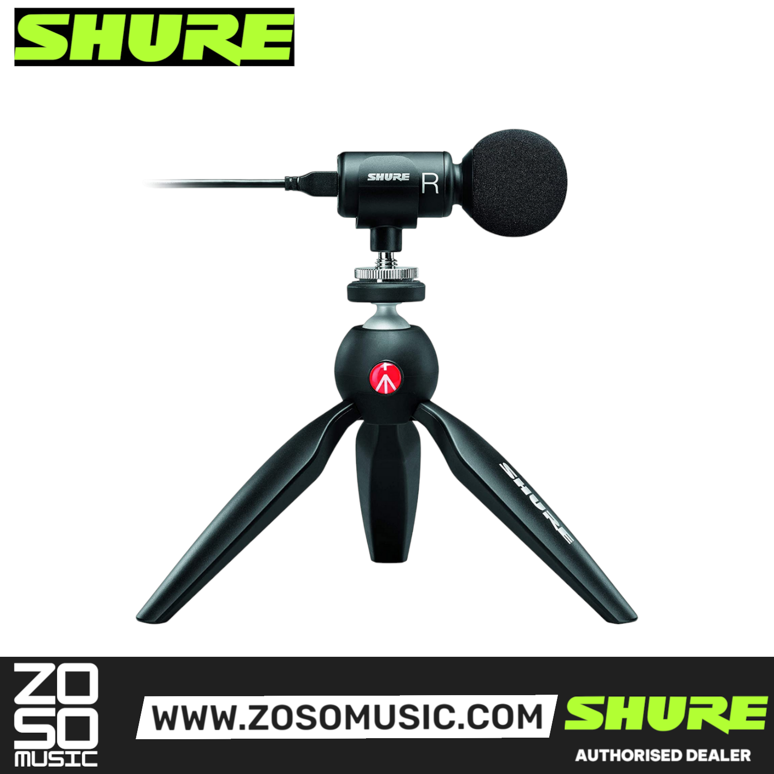 [Latest Model] Shure MV88+ Video Kit Digital Stereo Condenser Microphone, SHURE, MICROPHONE, shure-microphone-mv88-dig-vidkit, ZOSO MUSIC SDN BHD