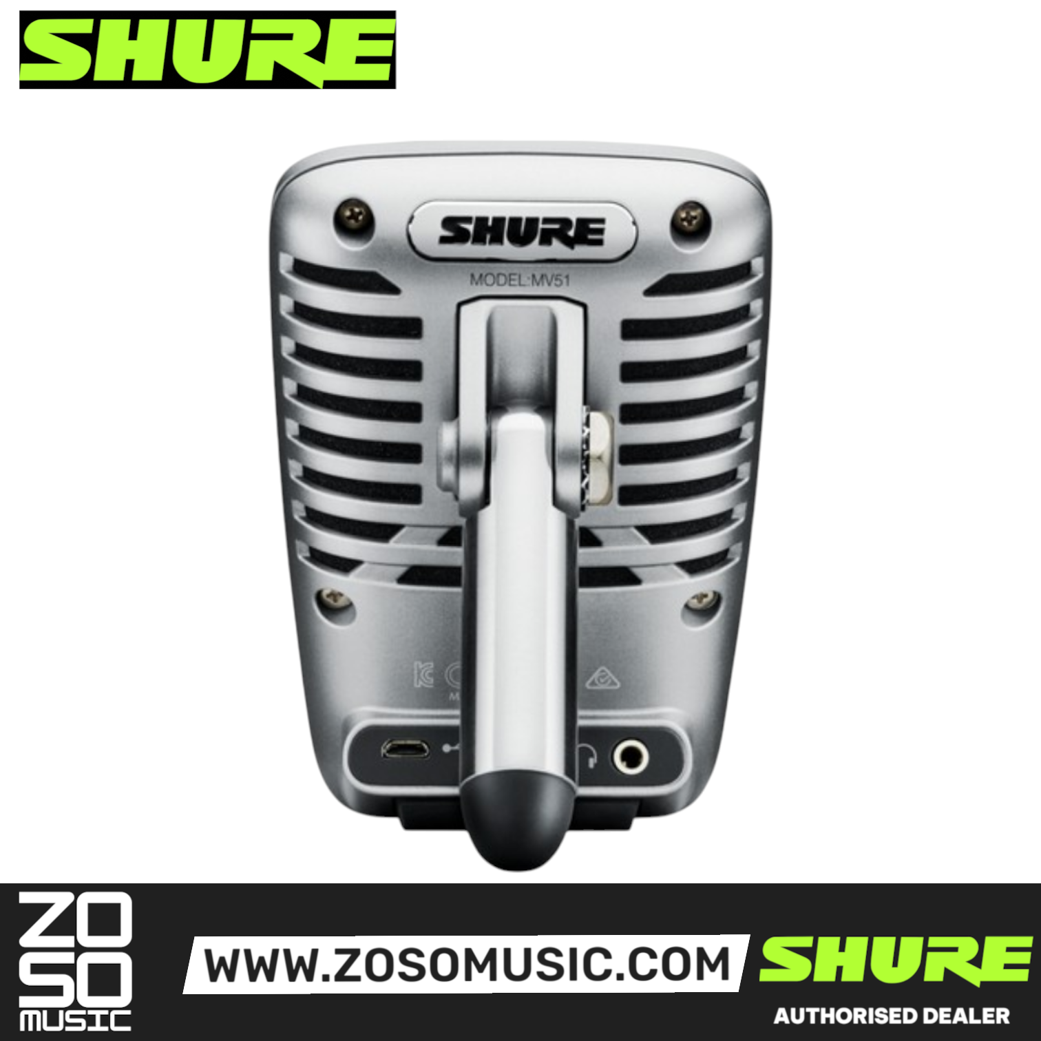 [Latest Model] Shure MV51 Digital Condenser Microphone (MV-51), SHURE, MICROPHONE, shure-microphone-mv51-dig-a, ZOSO MUSIC SDN BHD