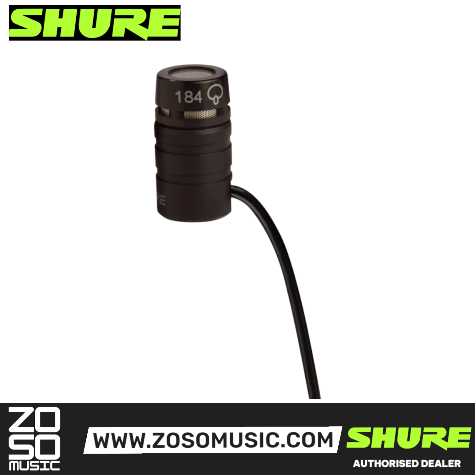 Shure WL184 Lavalier Microphone for Shure Wireless (WL-184 / WL 184), SHURE, WIRELESS MICROPHONE SYSTEM, shure-wireless-microphone-system-wl184, ZOSO MUSIC SDN BHD