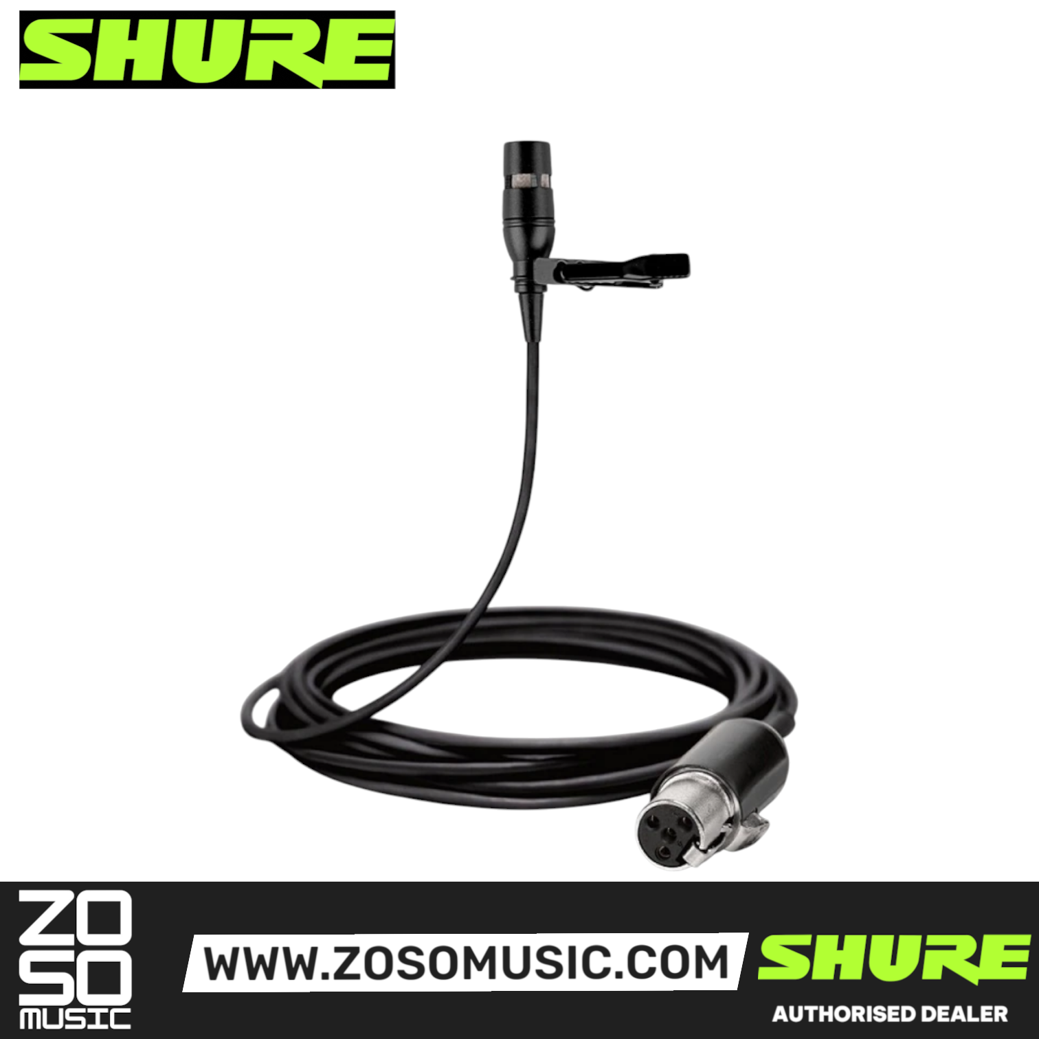 Shure WL184 Lavalier Microphone for Shure Wireless (WL-184 / WL 184), SHURE, WIRELESS MICROPHONE SYSTEM, shure-wireless-microphone-system-wl184, ZOSO MUSIC SDN BHD