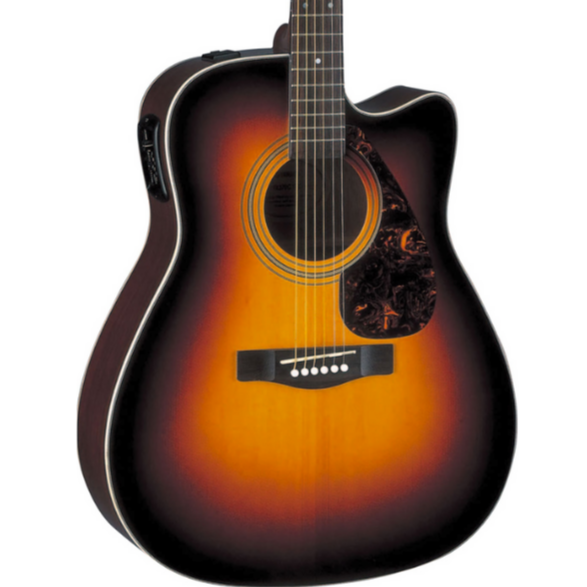 Yamaha FX370C Cutaway Acoustic-Electric Guitar with Pickup - 3 Color Available (FX-370C / FX370)