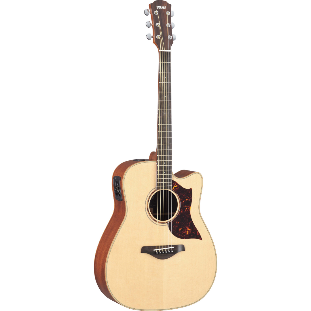 Yamaha A1R Dreadnought Cutaway Acoustic-Electric Guitar with Gator GC-DREAD Molded Case - Natural
