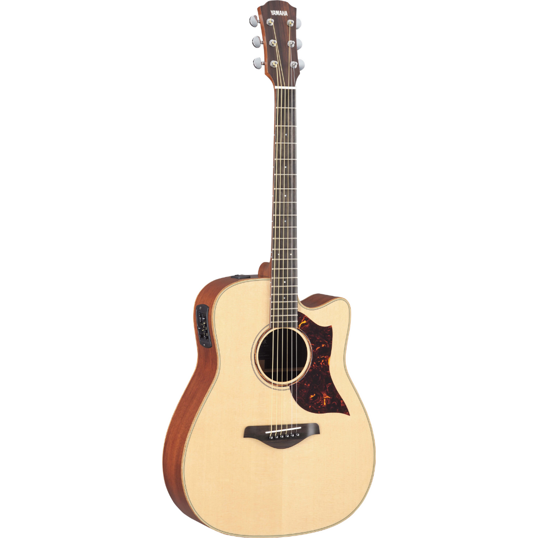 Yamaha A1R Dreadnought Cutaway Acoustic-Electric Guitar with Xvive U2 Wireless Guitar System - Natural