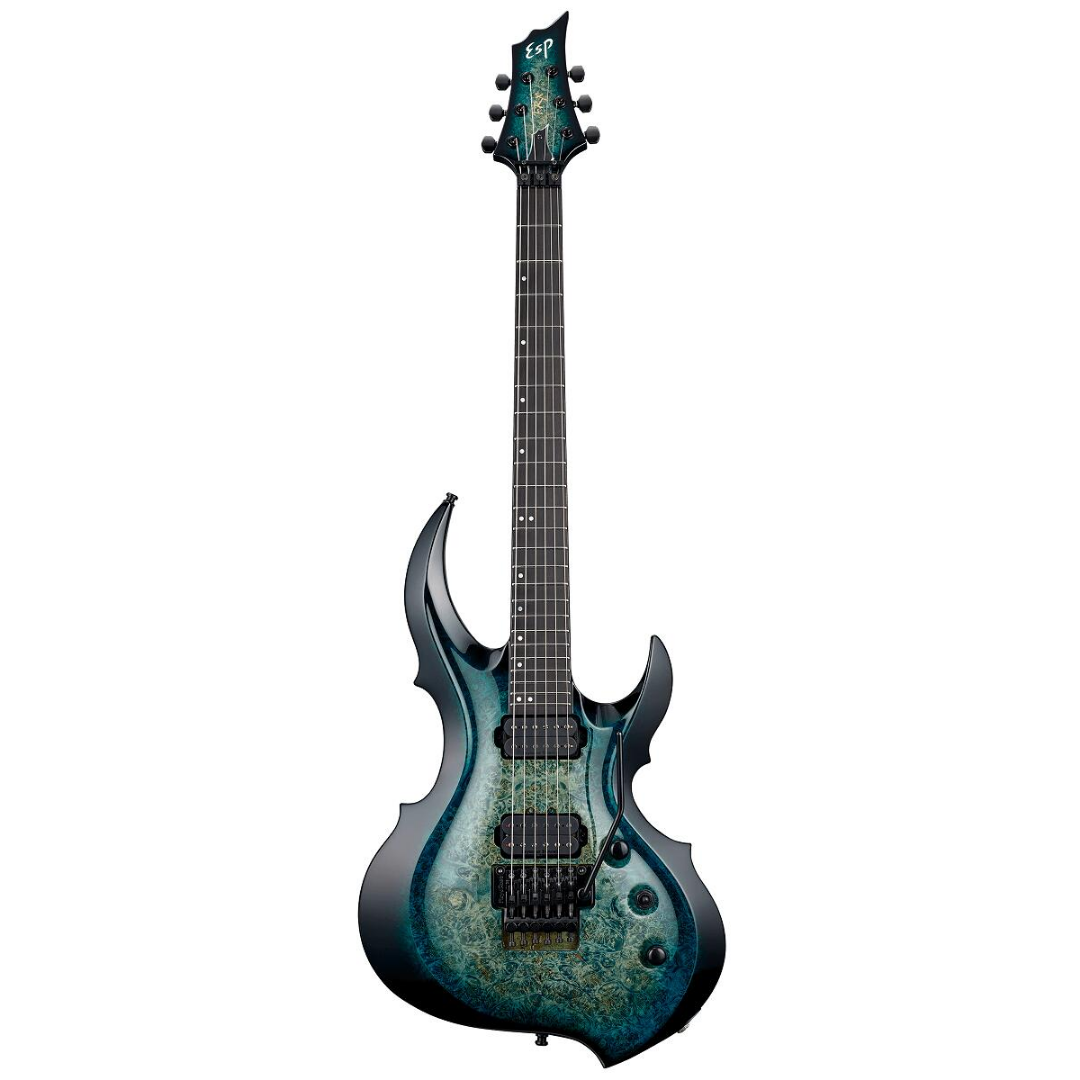 ESP FRX-CTM FR Burled Maple - Peacock Blue Burst (FRXCTMFRBM) |  ESP |  ELECTRIC GUITAR |  Zoso Music