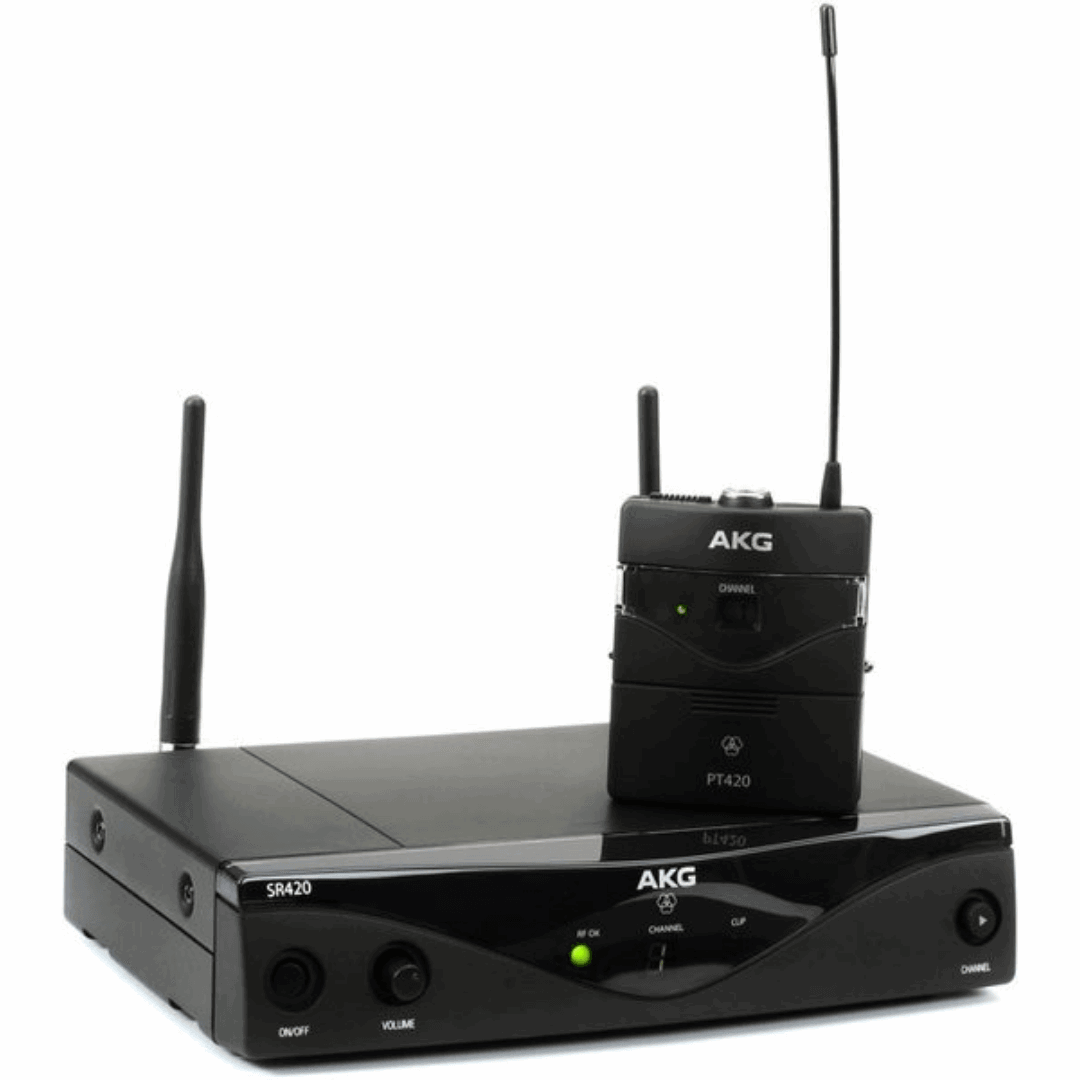 AKG WMS420 Instrumental Set Wireless Guitar System, 614 - 630 MHz - Band U2 (WMS-420 / WMS 420) | AKG , Zoso Music