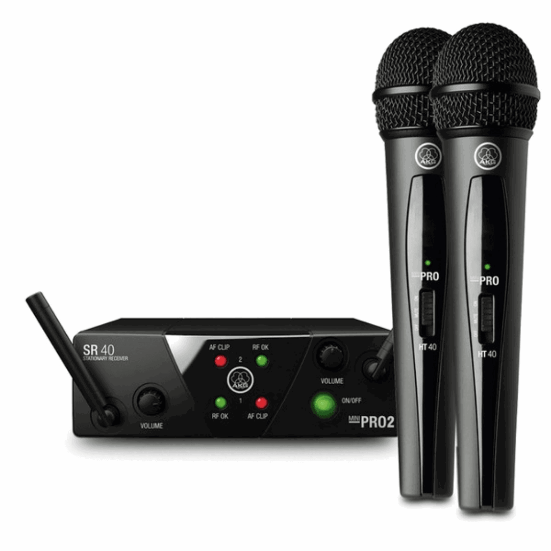AKG WMS40 Mini Dual Vocal Set Wireless Microphone System (WMS-40 / WMS 40) | AKG , Zoso Music