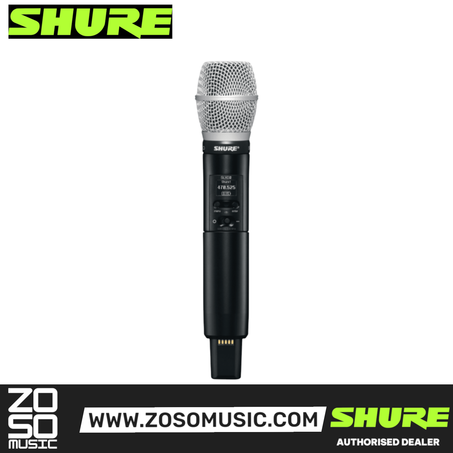Shure SLXD24/SM86 Wireless System with SLXD2/86 Handheld Transmitters and Free Gator GM-1W Wireless Bag, SHURE, WIRELESS MICROPHONE SYSTEM, shure-wireless-microphone-system-slxd24a-sm86, ZOSO MUSIC SDN BHD