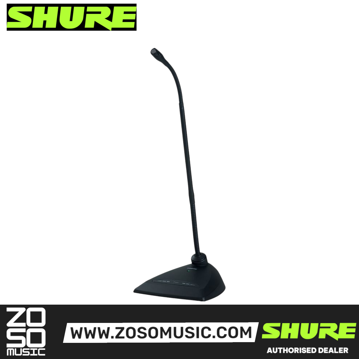 Shure MX418D/S 18" Supercardioid Gooseneck Microphone with Desktop Base and Preamp (MX418DS), SHURE, MICROPHONE, shure-microphone-mx418ds, ZOSO MUSIC SDN BHD