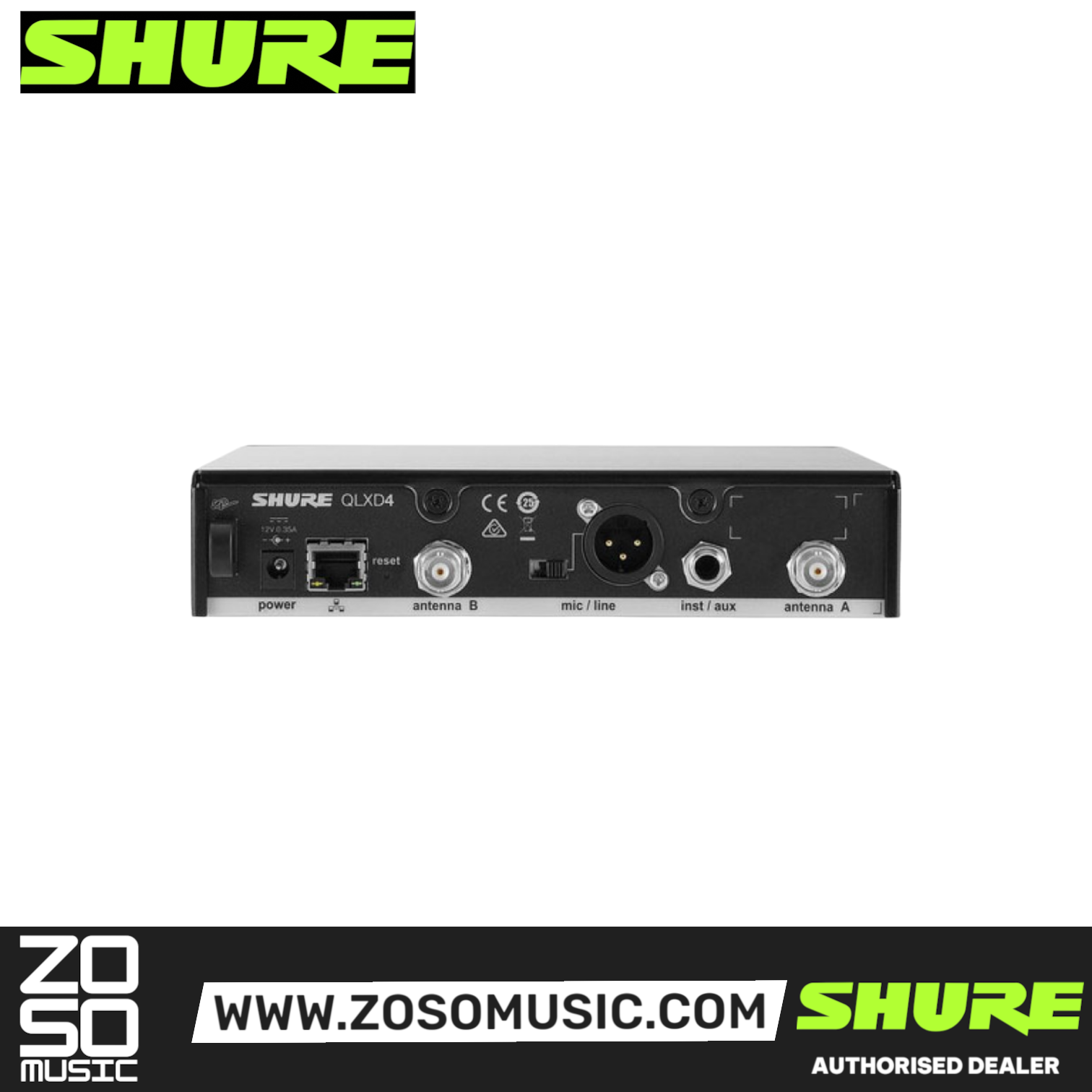 Shure QLXD24/SM58 Digital Wireless Handheld Microphone System, QLXD4 Receiver & QLXD2/SM58 Handheld Transmitter with Free Gator GM-1W Wireless Bag, SHURE, WIRELESS MICROPHONE SYSTEM, shure-wireless-microphone-system-qlxd24-sm58, ZOSO MUSIC SDN BHD