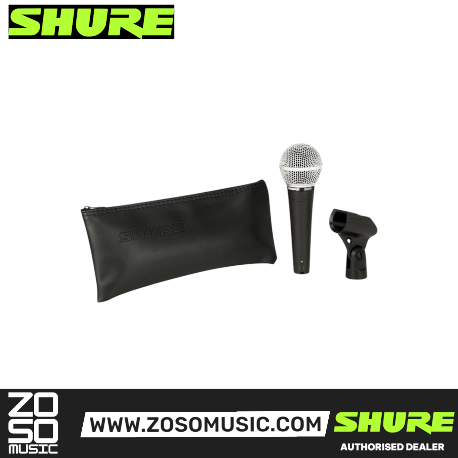 Shure SM48-LC Handheld Dynamic Vocal Microphone (SM48 / SM-48 / SM48LC), SHURE, MICROPHONE, shure-microphone-sm48-lc, ZOSO MUSIC SDN BHD