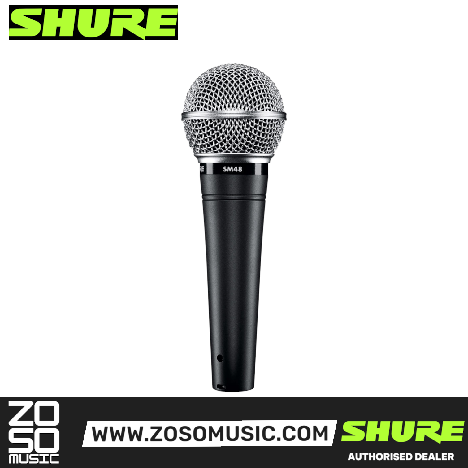 Shure SM48-LC Handheld Dynamic Vocal Microphone (SM48 / SM-48 / SM48LC), SHURE, MICROPHONE, shure-microphone-sm48-lc, ZOSO MUSIC SDN BHD
