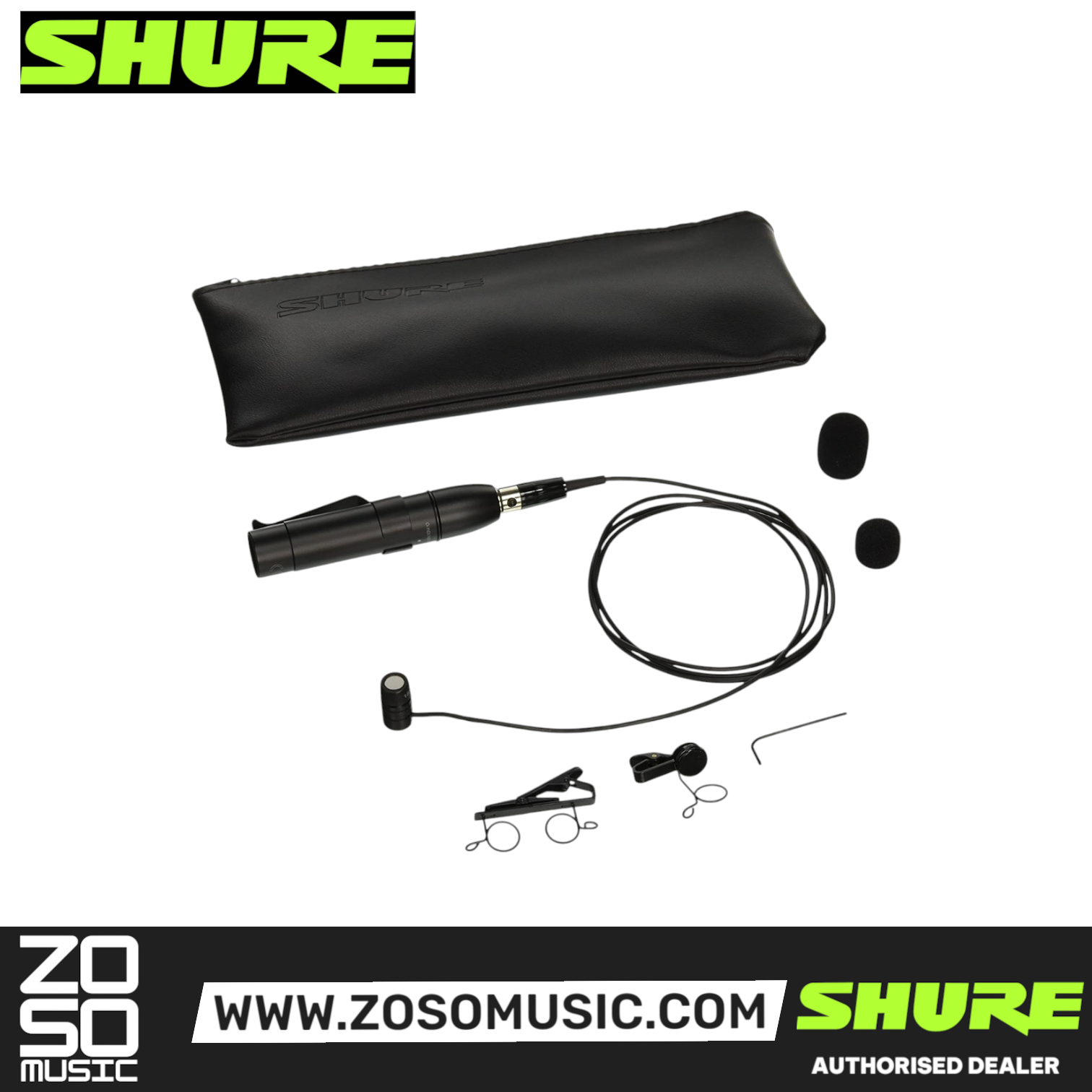 Shure MX184 Supercardioid Wired Lavalier Microphone (MX-184 / MX 184), SHURE, MICROPHONE, shure-microphone-mx184, ZOSO MUSIC SDN BHD