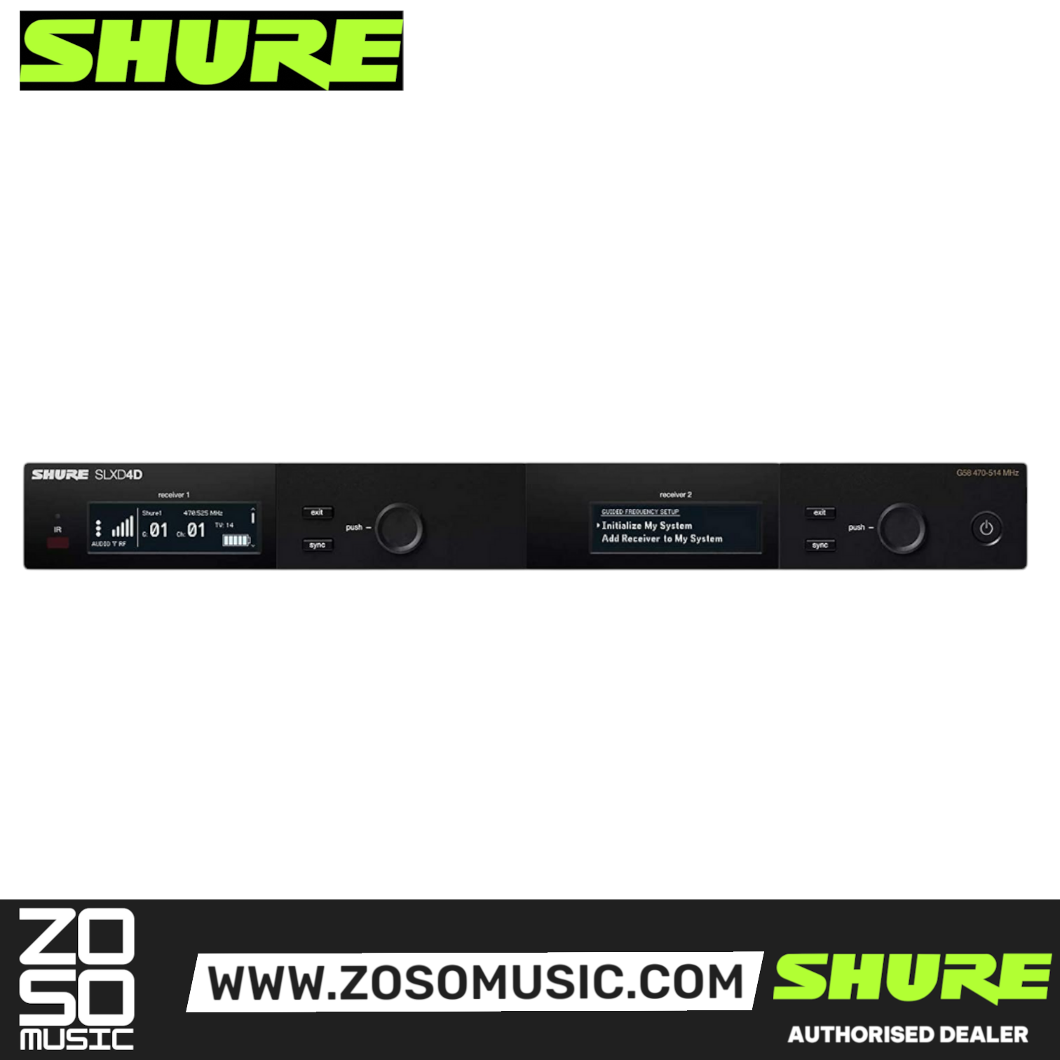 Shure SLXD24D/SM58 Digital Wireless Dual Handheld Microphone System with Free Gator GM-1W Wireless Bag, SHURE, WIRELESS MICROPHONE SYSTEM, shure-wireless-microphone-system-slxd24da-sm58, ZOSO MUSIC SDN BHD