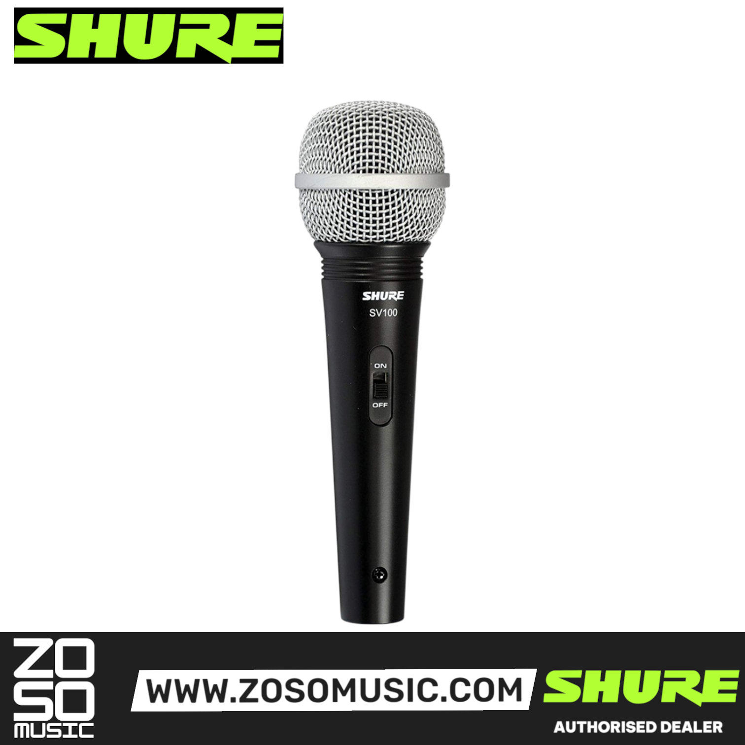 Shure SV100 Vocal Microphone with XLR to 1/4 inch Cable (SV-100 / SV 100), SHURE, MICROPHONE, shure-microphone-sv100, ZOSO MUSIC SDN BHD