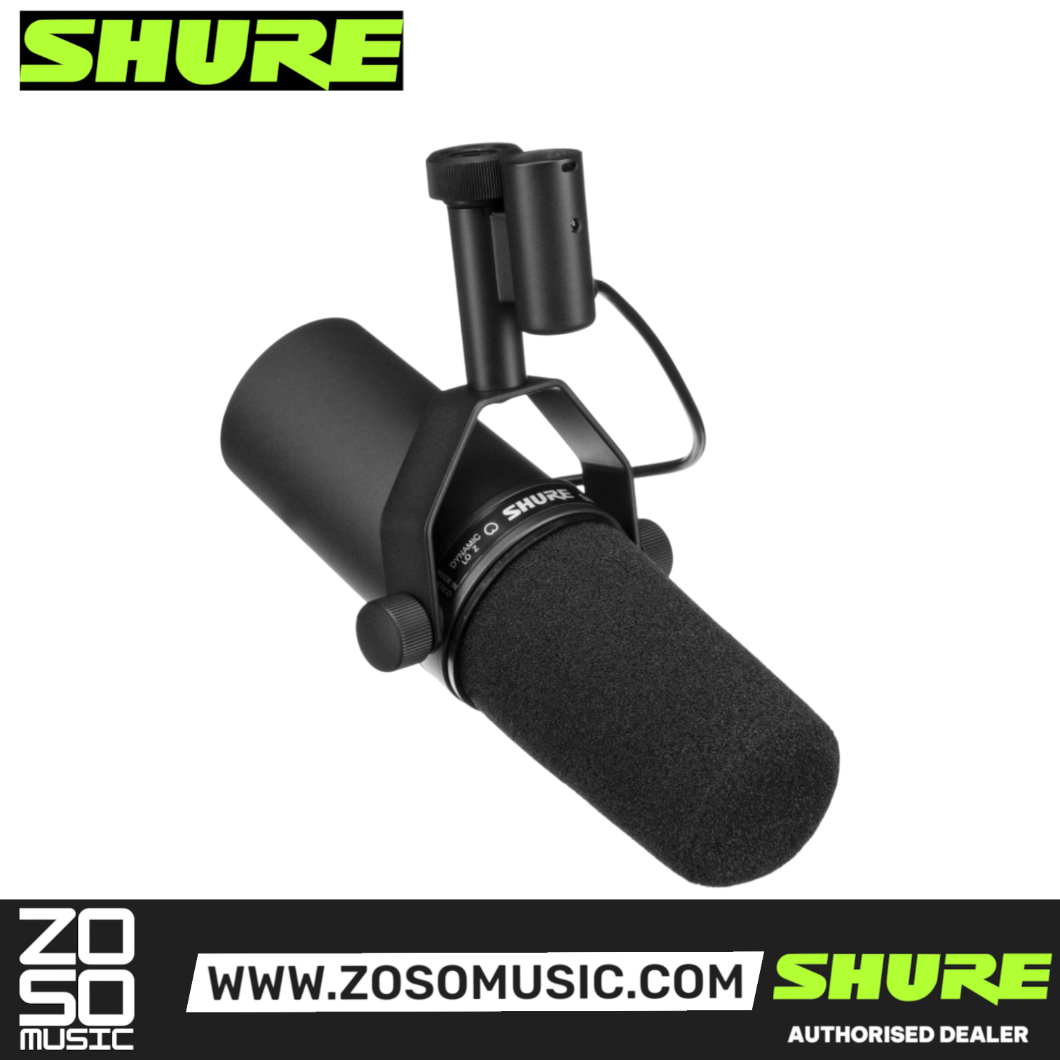 Shure SM7B Dynamic Vocal Microphone  (SM-7B / SM 7B), SHURE, MICROPHONE, shure-microphone-sm7b, ZOSO MUSIC SDN BHD
