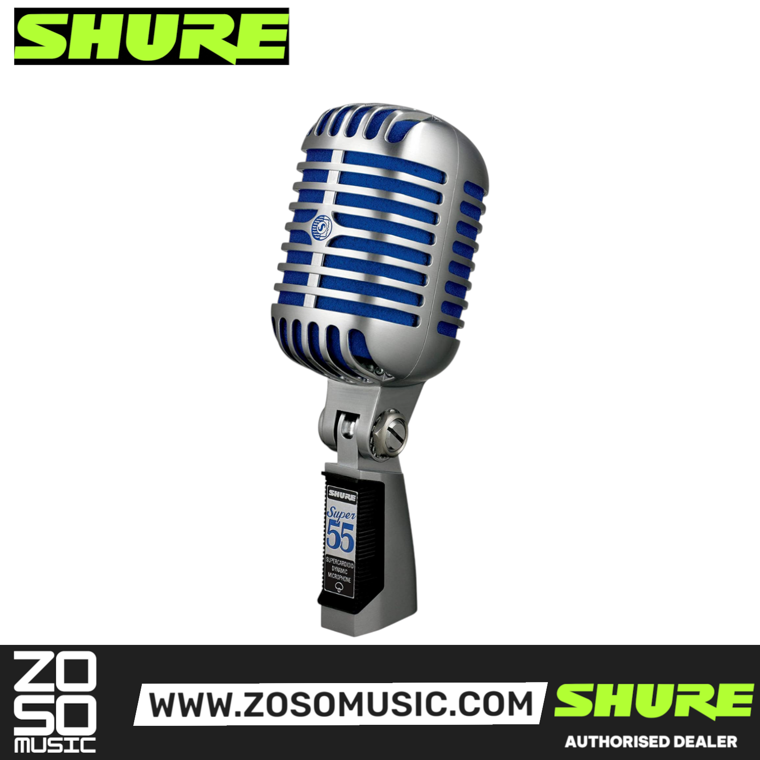 Shure SUPER 55 Deluxe Vocal Microphone (Super-55 / Super55), SHURE, MICROPHONE, shure-microphone-super55, ZOSO MUSIC SDN BHD