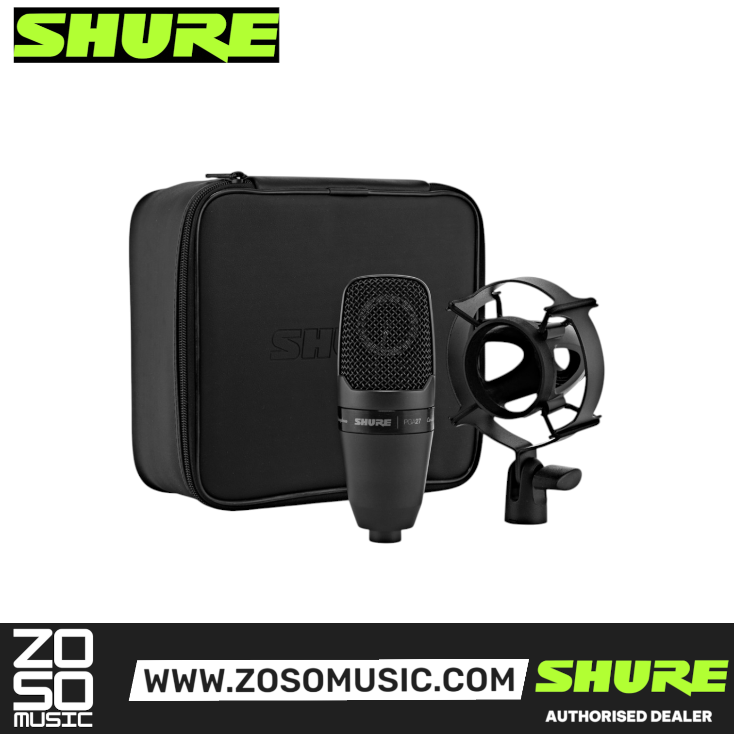 Shure PGA27-LC Large Diaphragm Condenser Microphone (PGA27 / PGA-27 / PGA27LC), SHURE, MICROPHONE, shure-microphone-pga27-lc, ZOSO MUSIC SDN BHD