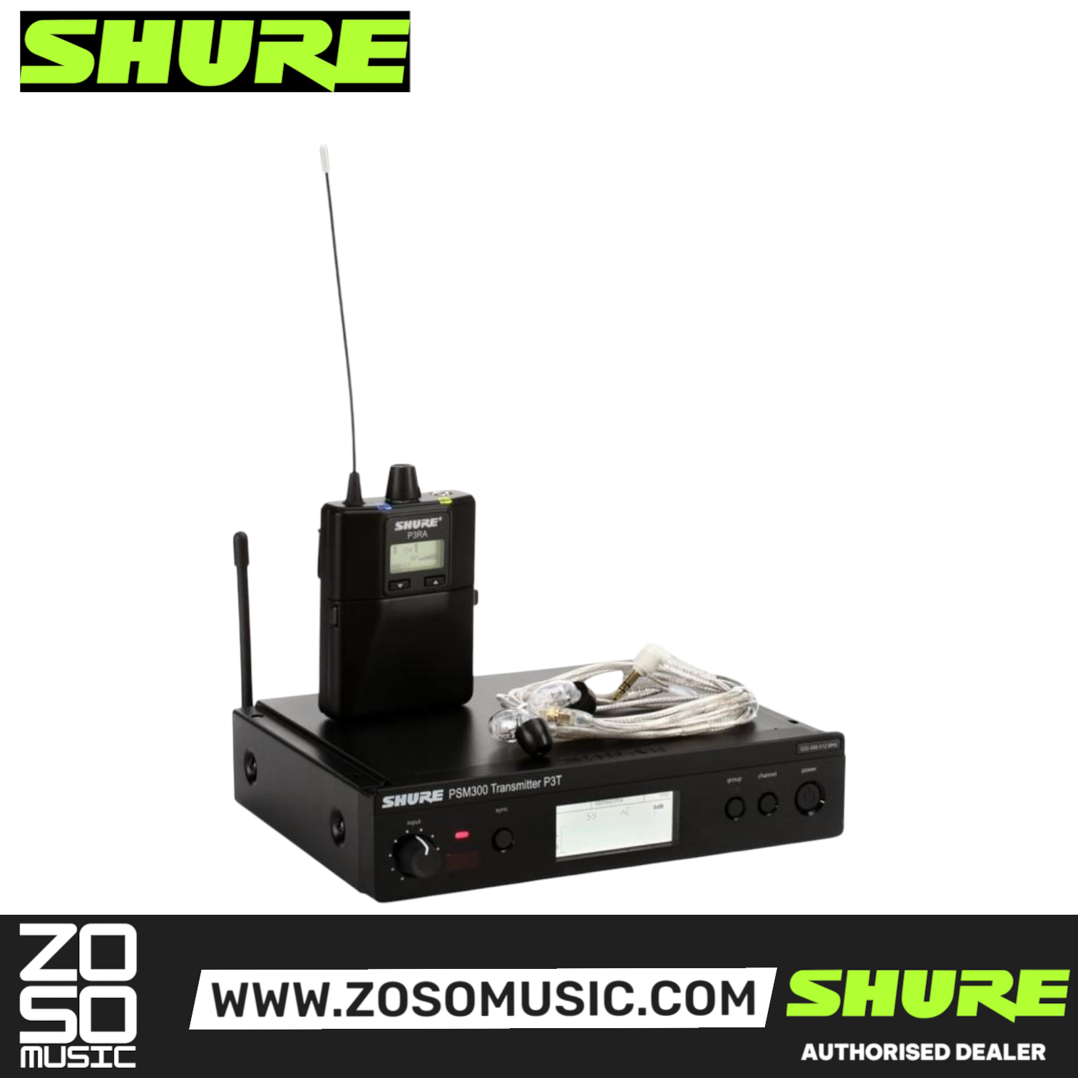 Shure P3TRA215CL Wireless In-ear Monitor System with Gator G-IN EAR SYSTEM ''In Ear'' Monitoring System Bag, SHURE, IN-EAR MONITOR, shure-in-ear-monitor-p3tra215cl, ZOSO MUSIC SDN BHD
