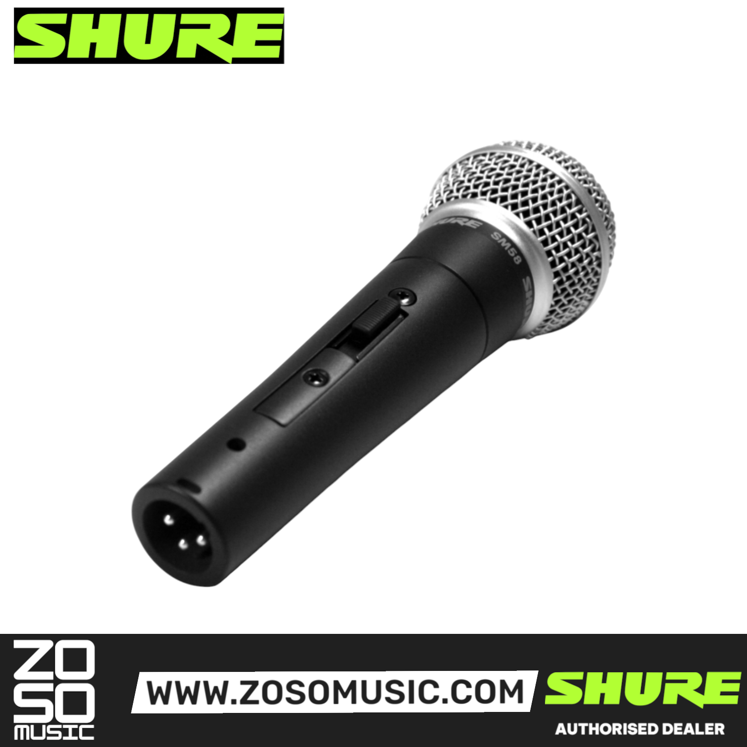 Shure SM58S Vocal Microphone with On/Off Switch (SM-58S / SM-58 / SM58), SHURE, MICROPHONE, shure-microphone-sm58s, ZOSO MUSIC SDN BHD