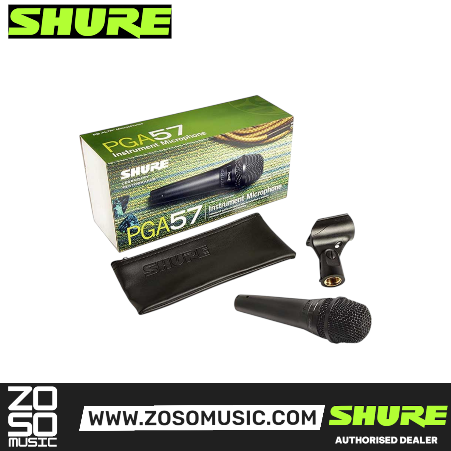 Shure PGA57-LC Cardioid Dynamic Instrument Microphone (PGA57 / PGA-57 / PGA57LC), SHURE, INSTRUMENT MICROPHONE, shure-instrument-microphone-pga57-lc, ZOSO MUSIC SDN BHD