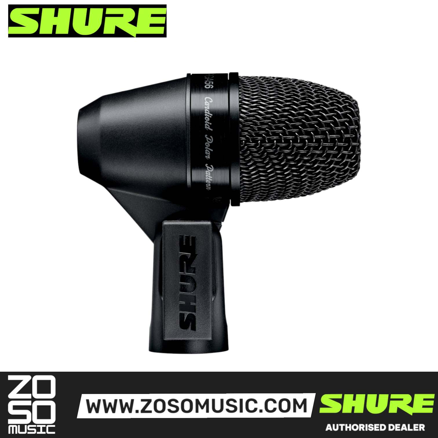 Shure PGA56-LC Cardioid Dynamic Snare/Tom Microphone (PGA56 / PGA-56 / PGA56LC) , SHURE, INSTRUMENT MICROPHONE, shure-instrument-microphone-pga56-lc, ZOSO MUSIC SDN BHD