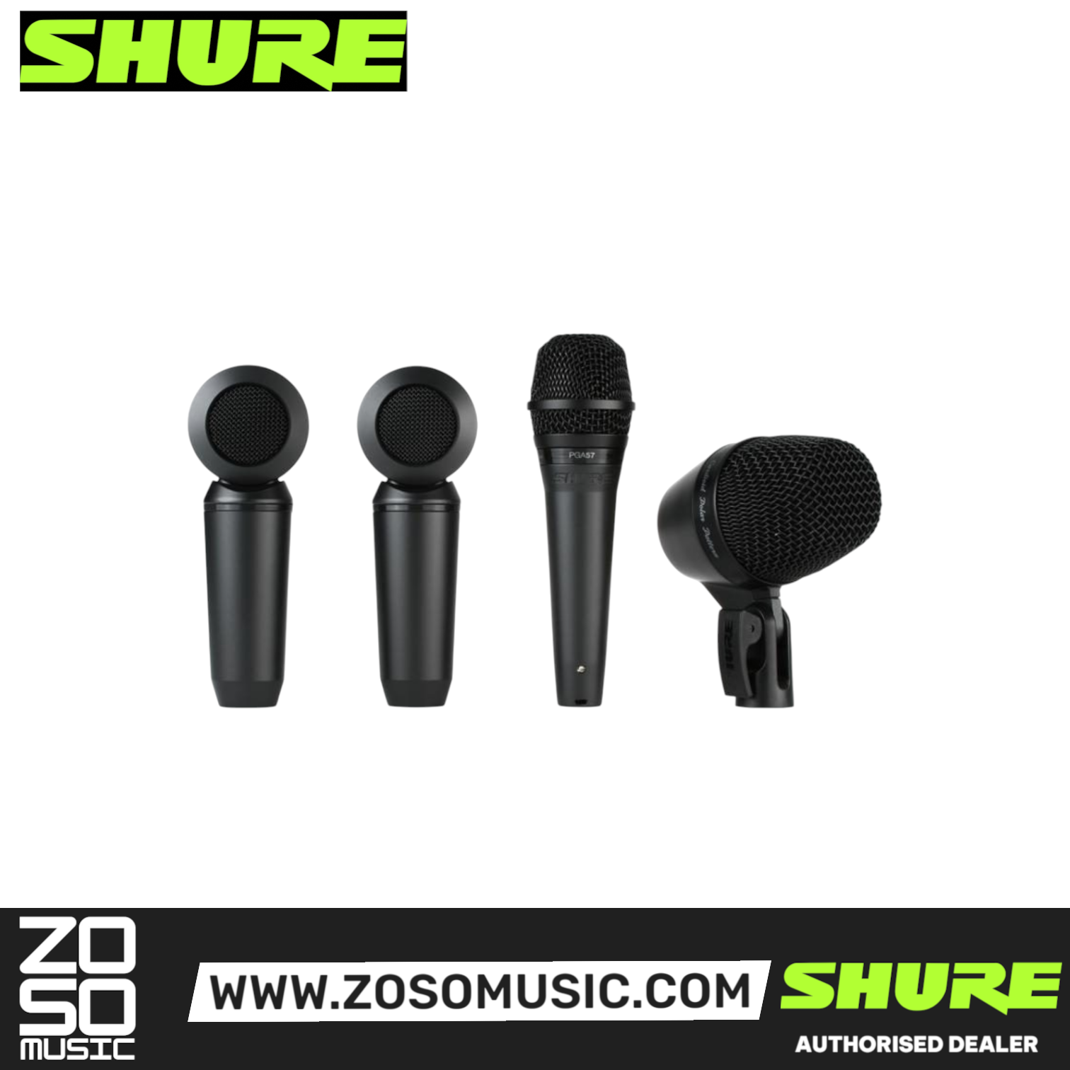 Shure PGASTUDIOKIT4 4-piece Microphone Kit (PGA Studio Kit 4), SHURE, INSTRUMENT MICROPHONE, shure-instrument-microphone-pgastudiokit4, ZOSO MUSIC SDN BHD