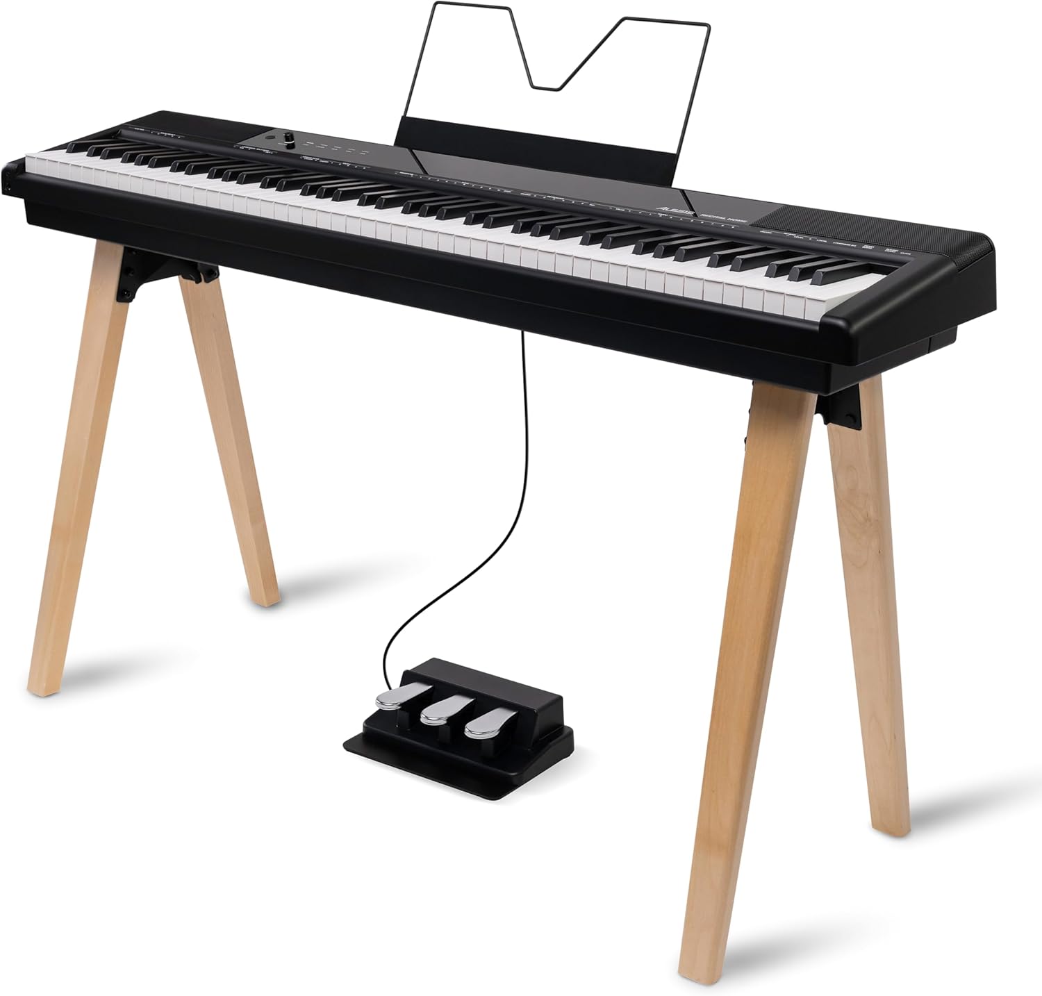 Alesis Recital Home 88-Key Contemporary Home Digital Piano with Wooden Stand