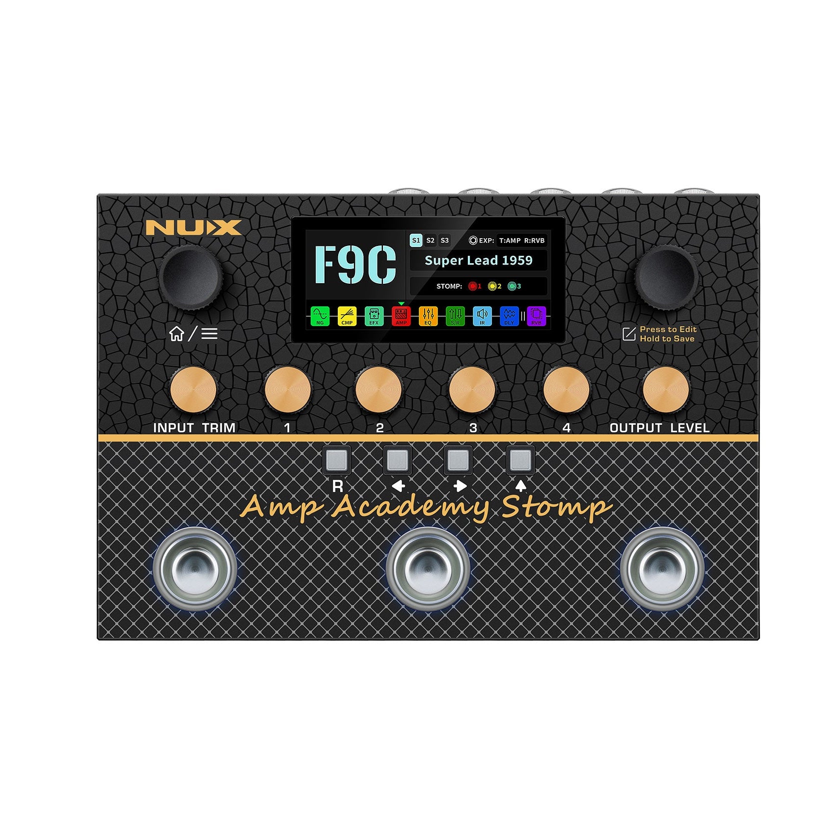 Nux NMA-3AAP Amp Academy Stomp Compact Modeler Guitar Effect Pedal