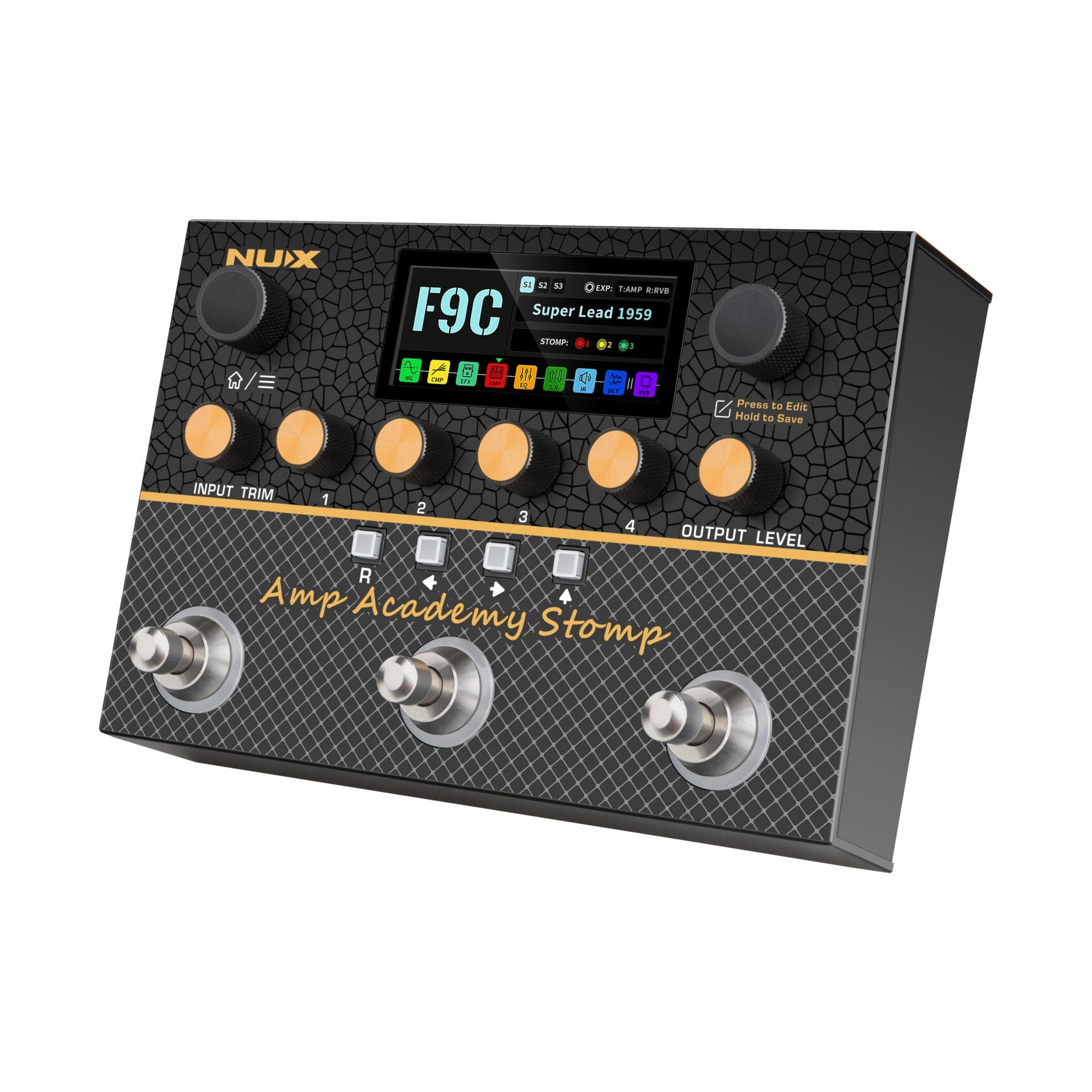 Nux NMA-3AAP Amp Academy Stomp Compact Modeler Guitar Effect Pedal