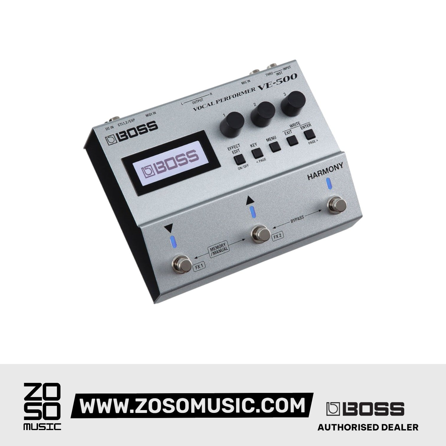 BOSS VE-500 Vocal Performer (VE500) |  BOSS |  VOCAL PROCESSORS |  Zoso Music