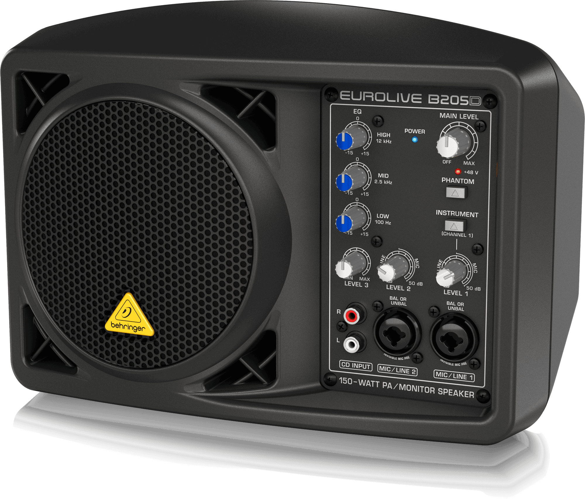 Behringer B205D Ultra-Compact 150 Watt PA/Monitor Speaker System | BEHRINGER , Zoso Music