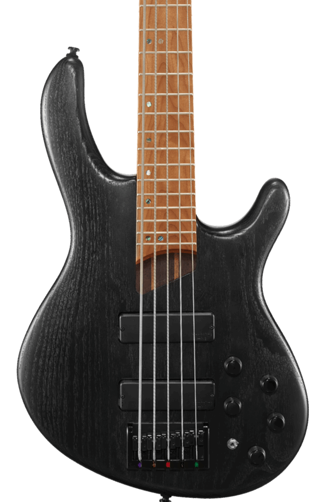 Cort B-5 Element 5-String Bass Guitar with Bag - Open Pore Trans Black