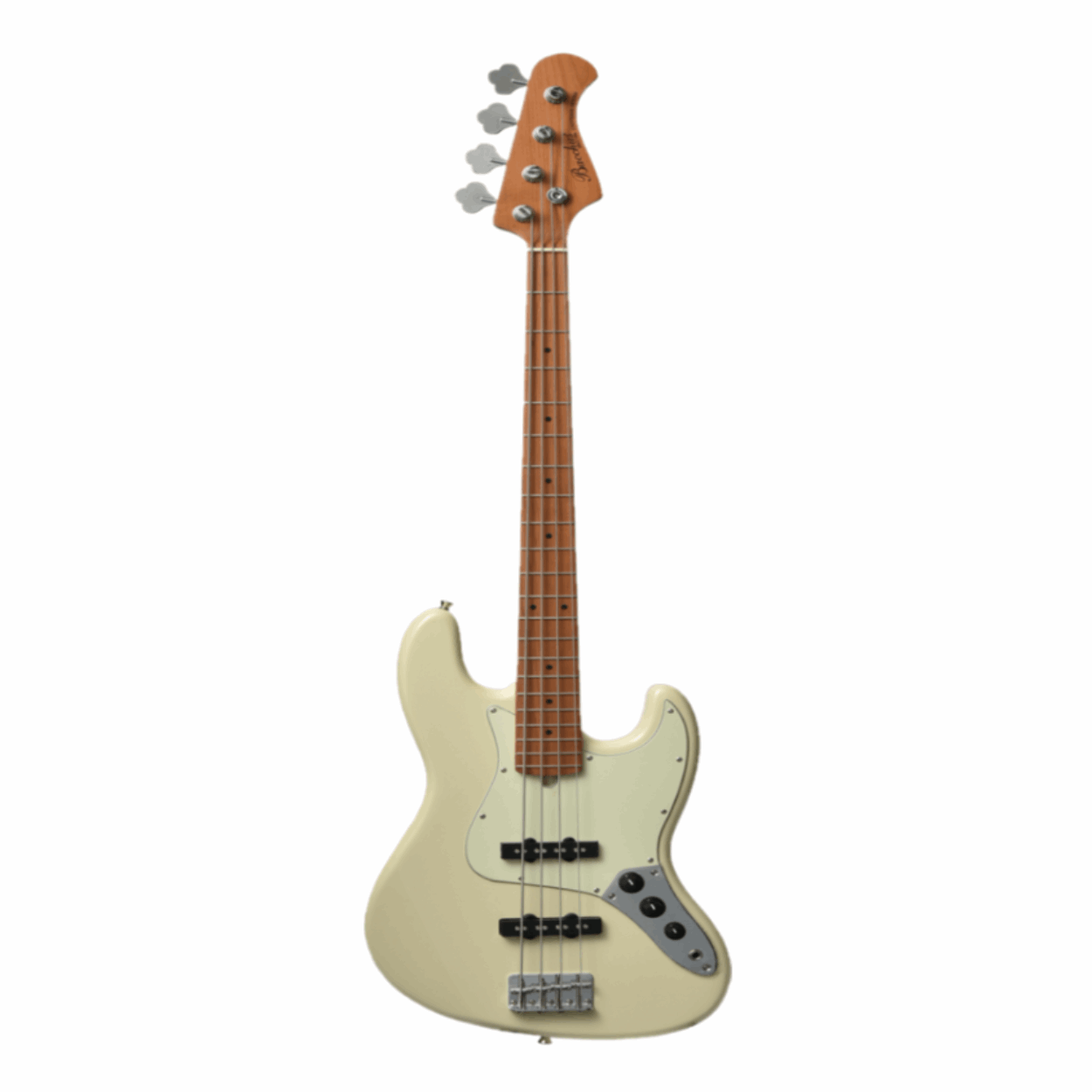 Bacchus Bjb-1-rsm/m-owh Universe Series Roasted Maple Electric Bass, Olympic White With Bag |  BACCHUS |  BASS GUITAR |  Zoso Music