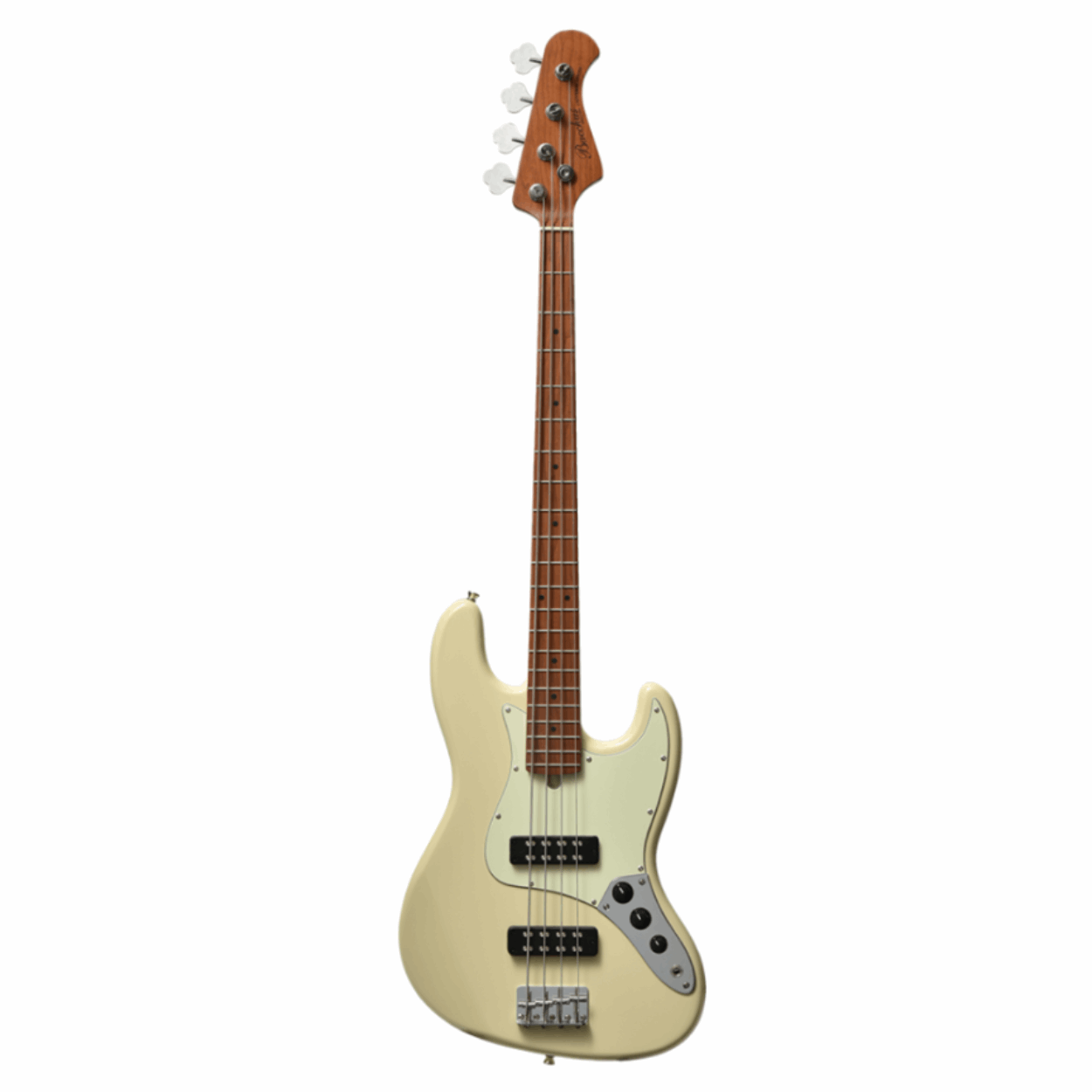 Bacchus Bjb-2-rsm/m-owh Universe Series Roasted Maple Electric Bass, Olympic White With Bag