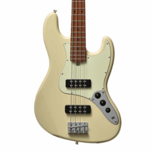 Bacchus Bjb-2-rsm/m-owh Universe Series Roasted Maple Electric Bass, Olympic White With Bag