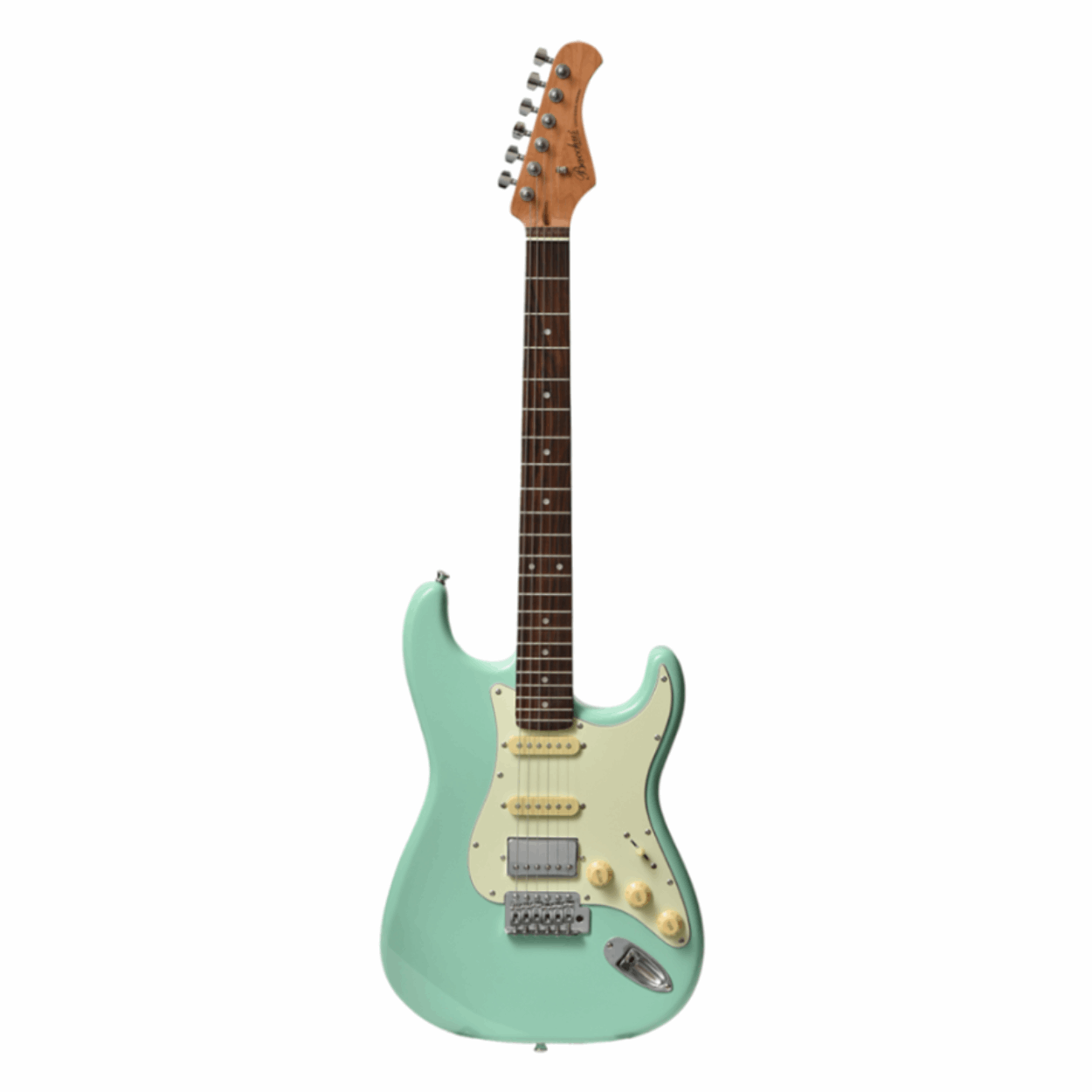 Bacchus Bst-2-rsm/r-sfg Universe Series Roasted Maple Electric Guitar, Seafoam Green With Bag