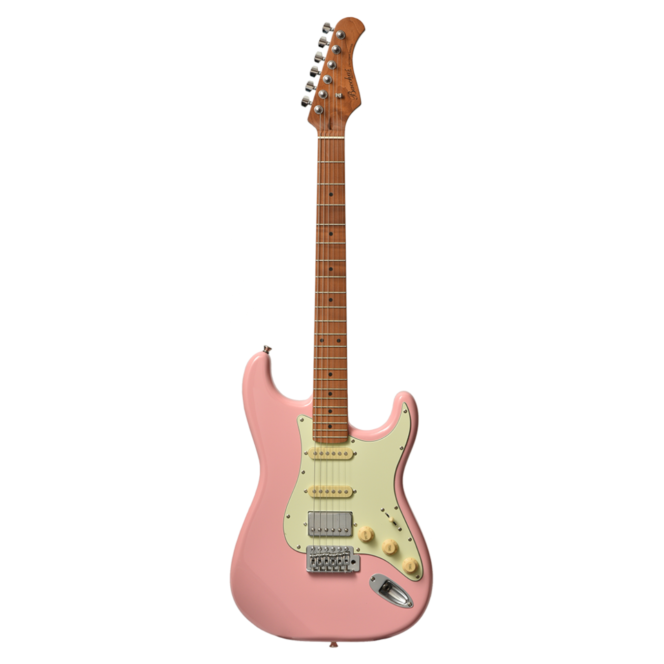 Bacchus BST-2-RSM/M-SLPK Universe Series Roasted Maple Electric Guitar, Shell Pink |  BACCHUS |  ELECTRIC GUITAR |  Zoso Music