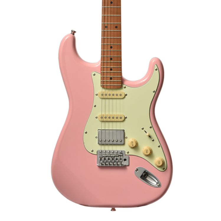 Bacchus BST-2-RSM/M-SLPK Universe Series Roasted Maple Electric Guitar, Shell Pink |  BACCHUS |  ELECTRIC GUITAR |  Zoso Music