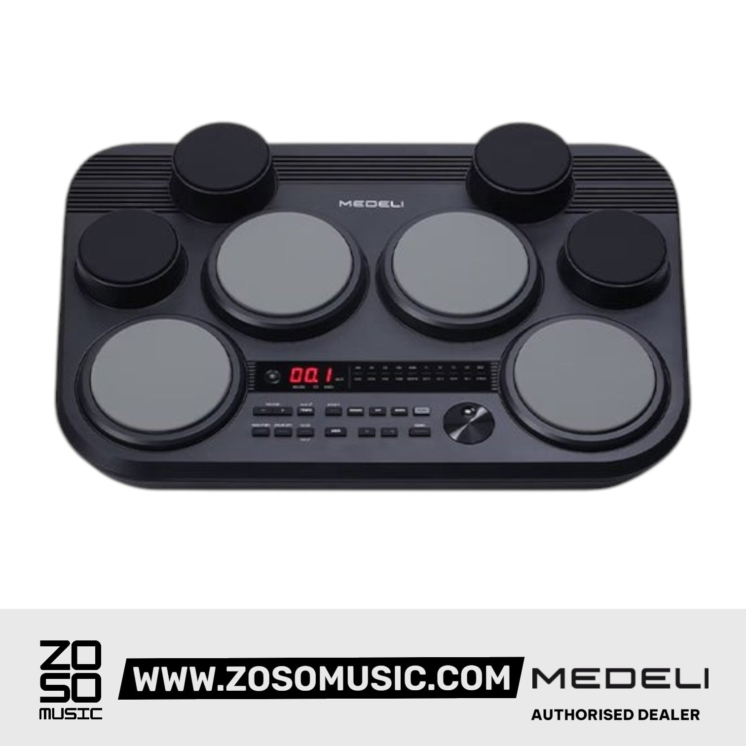 Medeli DD225 8 Pads Portable Tabletop Electric Drum with USB and Built In Speaker |  MEDELI |  DRUM-ELECTRONIC |  Zoso Music