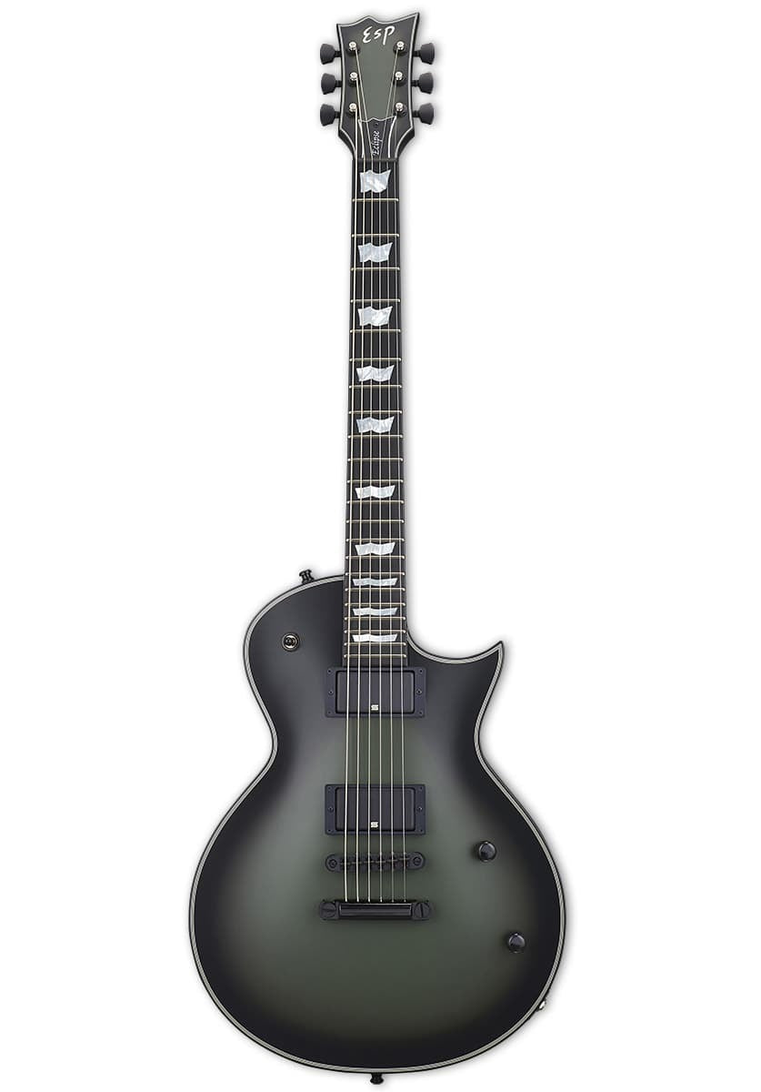 ESP Bill Kelliher Eclipse - Military Green Sunburst Satin