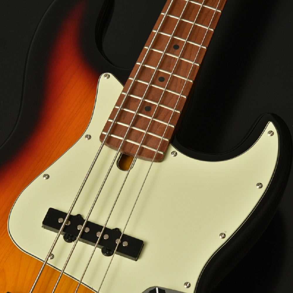 Bacchus Bjb-1-rsm/m-3ts Universe Series Roasted Maple Electric Bass, 3 Tone Sunburst With Bag