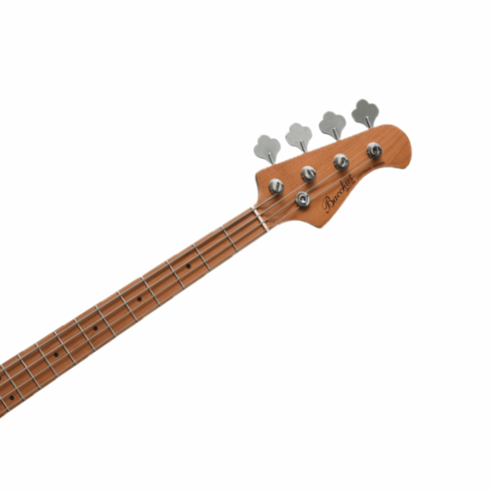 Bacchus Bjb-1-rsm/m-owh Universe Series Roasted Maple Electric Bass, Olympic White With Bag