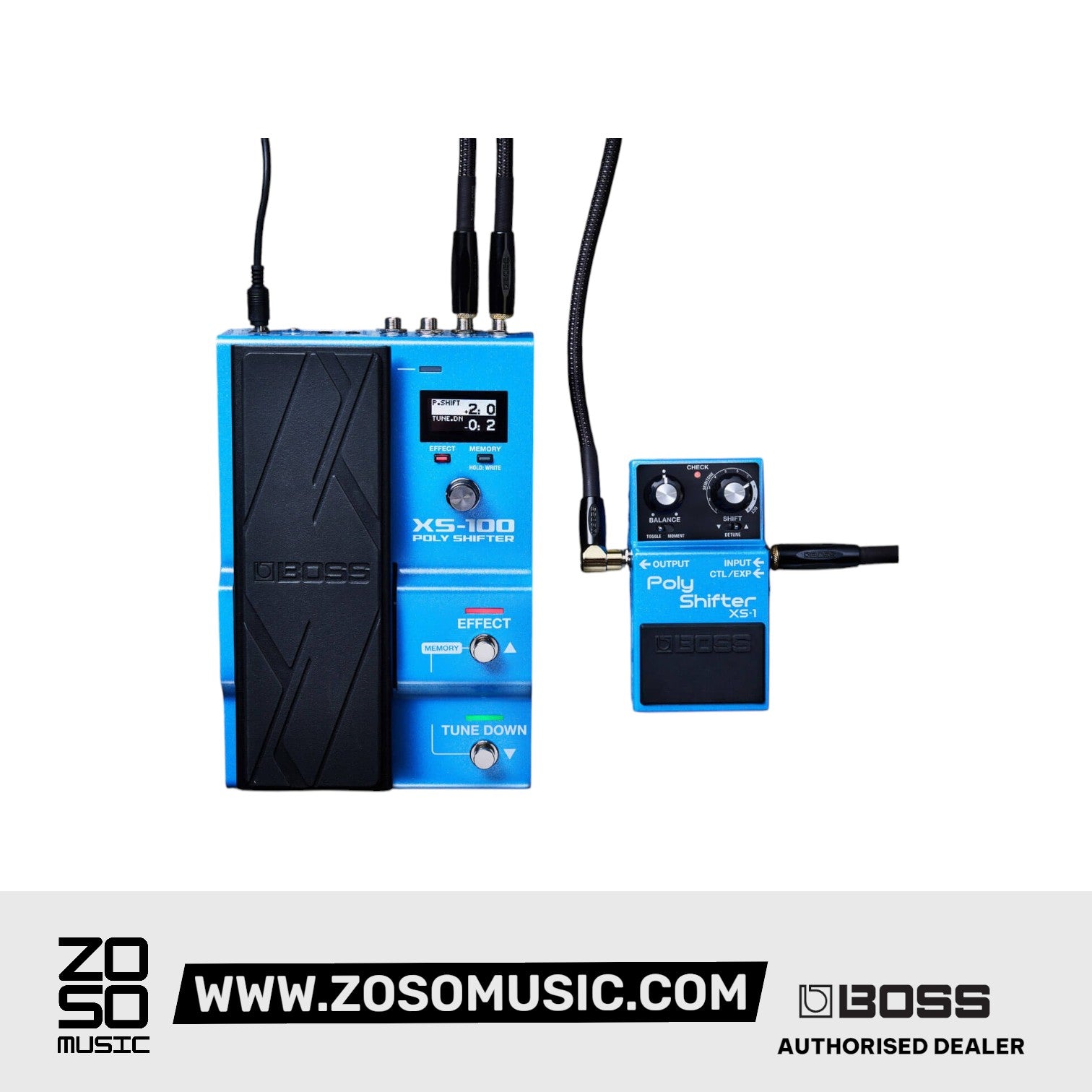 Boss XS-100 Poly Shifter Pitch-shift Pedal |  BOSS |  SUSTAIN PEDALS |  Zoso Music