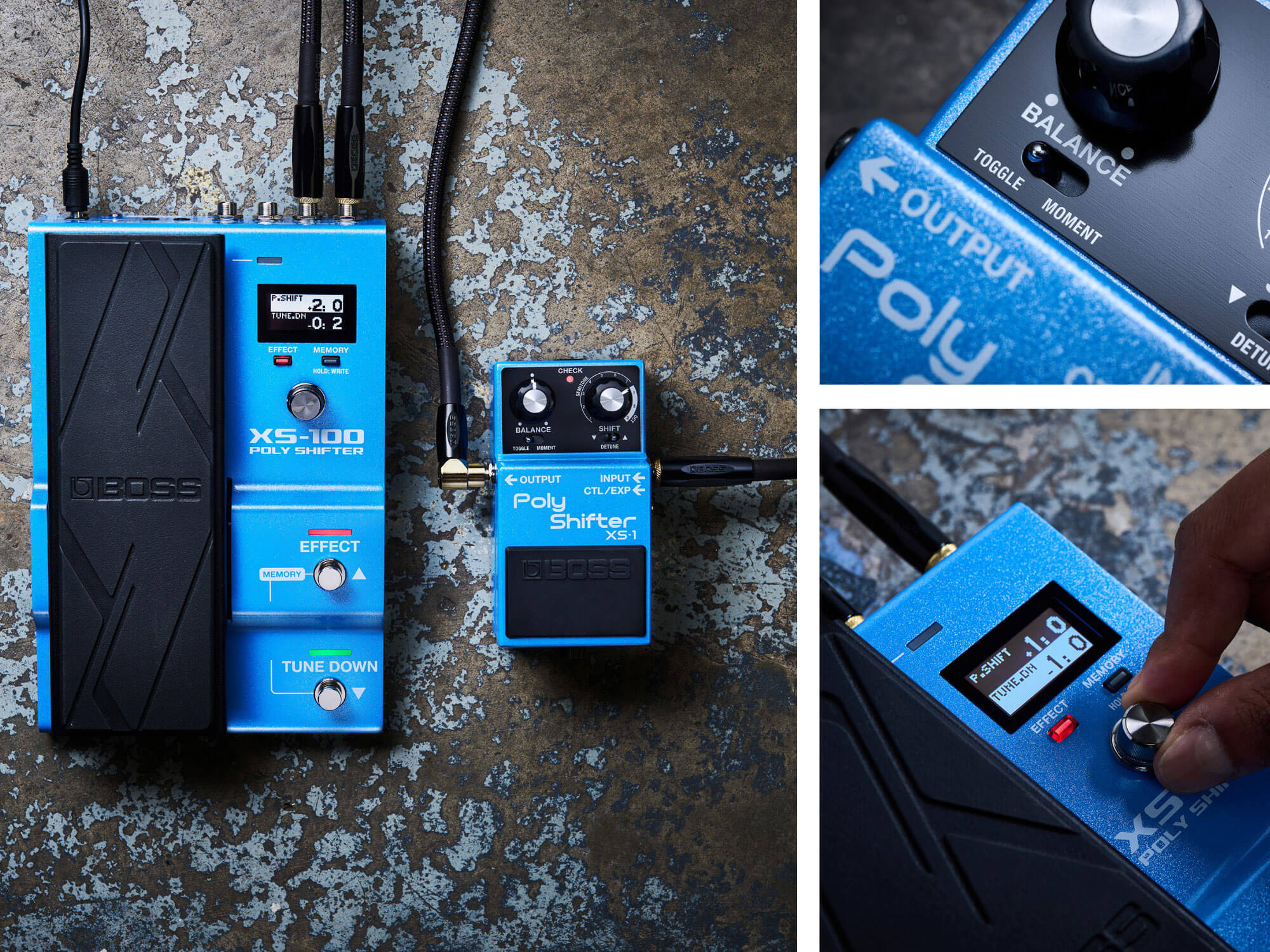 Boss XS-100 Poly Shifter Pitch-shift Pedal |  BOSS |  SUSTAIN PEDALS |  Zoso Music
