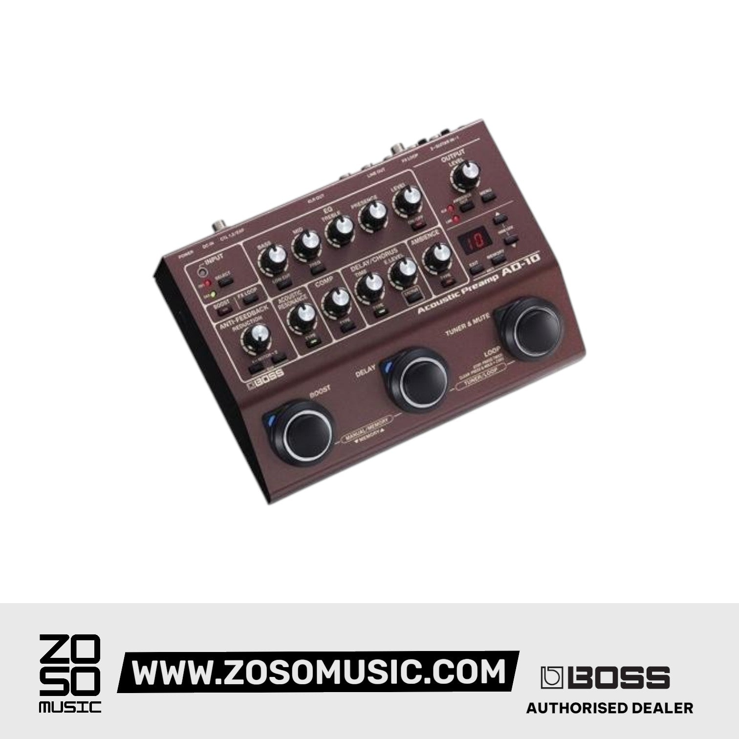 BOSS AD-10 ACOUSTIC PREAMP | BOSS , Zoso Music