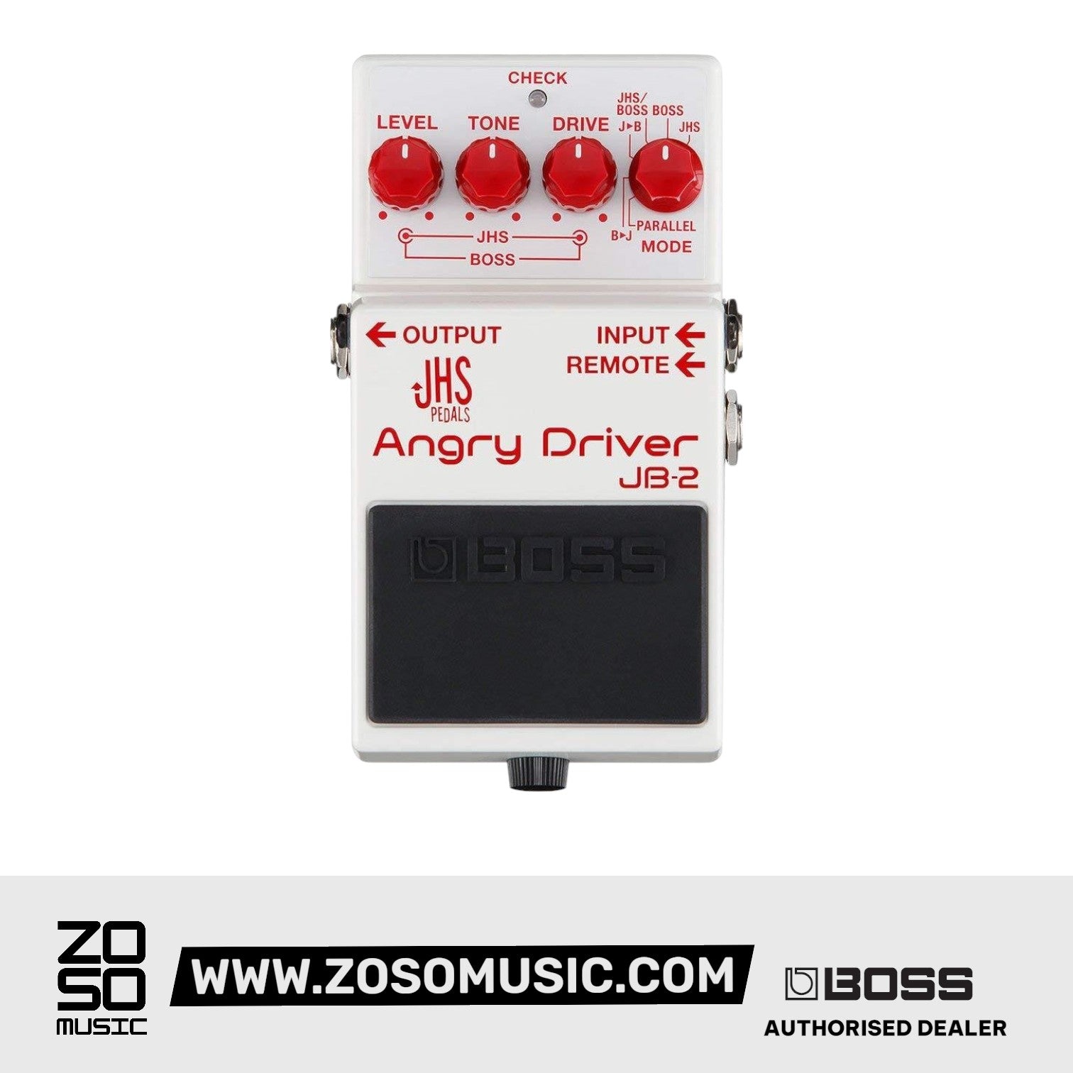 BOSS JB-2 ANGRY DRIVER GUITAR OVERDRIVE EFFECT PEDAL | BOSS , Zoso Music