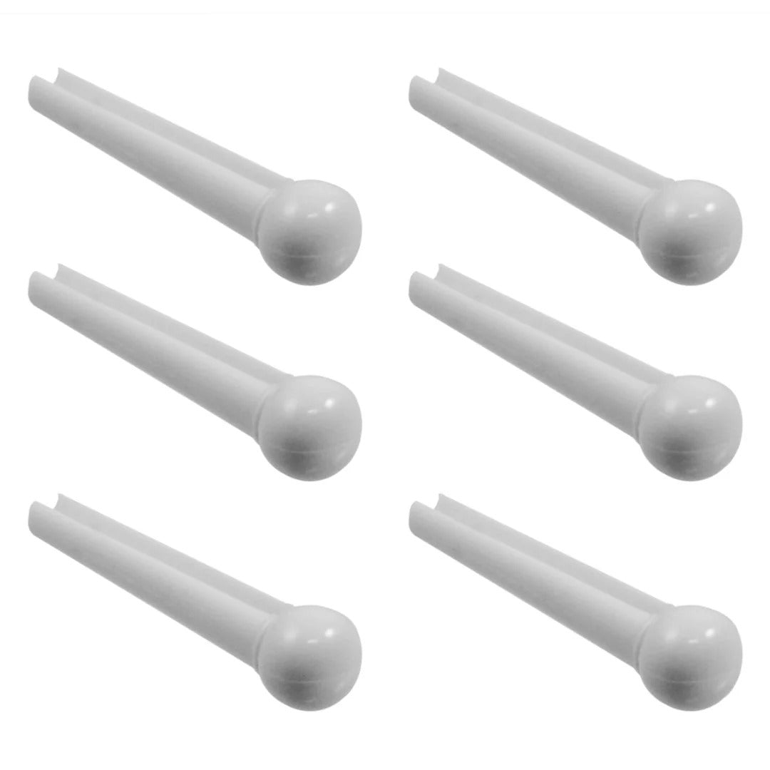 ALLPARTS BP-0676-025 White Plastic Bridge Pins | Zoso Music Sdn Bhd